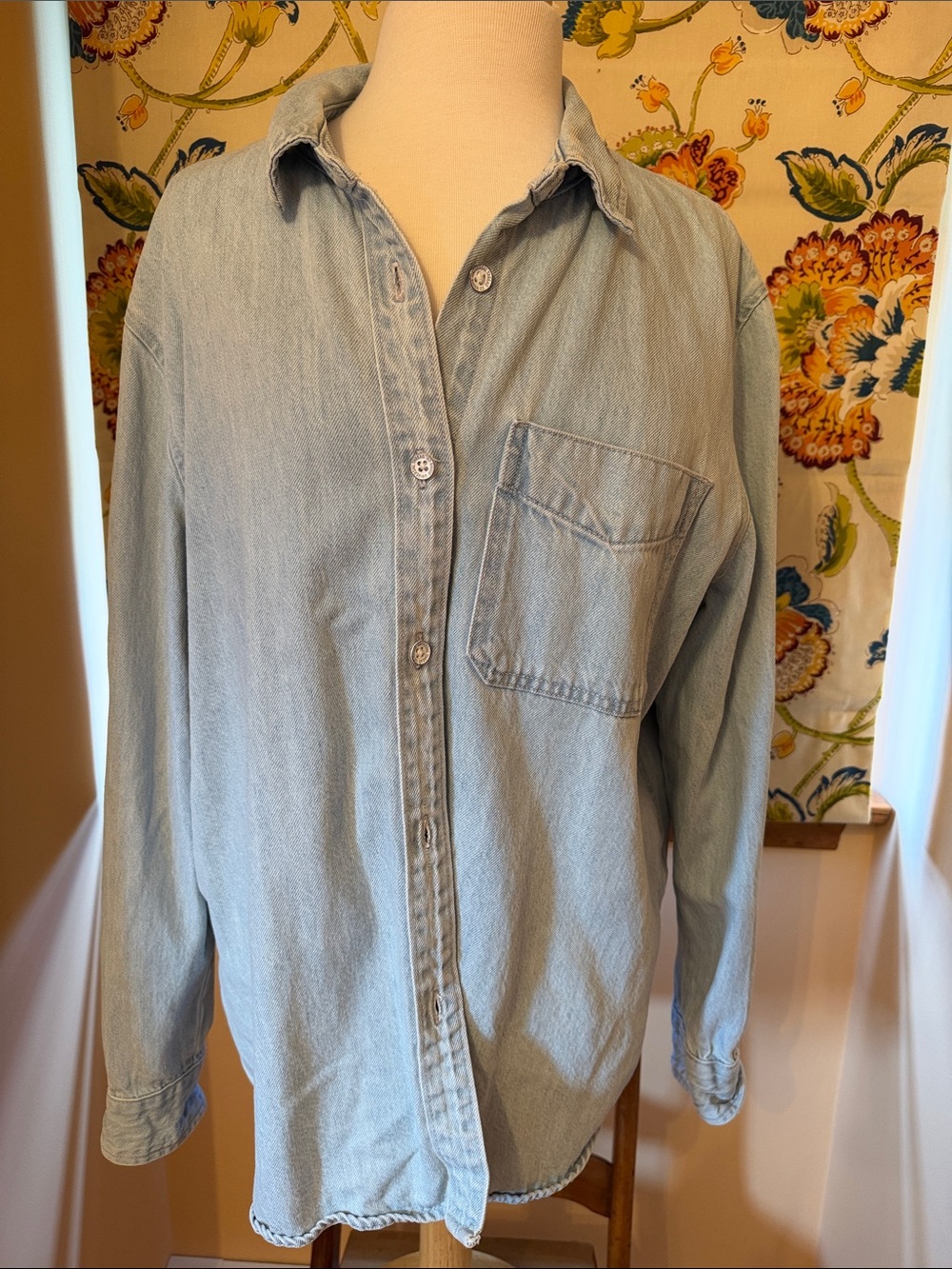 Universal Thread Light Denim Shirt Jacket - Pale Blue